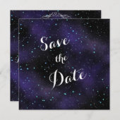 Stars in de nachthemel Save the Date Trouw (Voorkant / Achterkant)