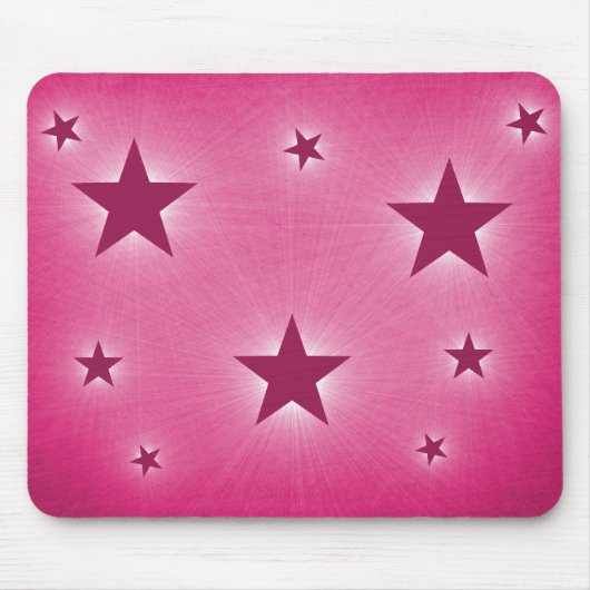 Stars in de Night Sky Mousepad, Magenta Muismat (Voorkant)