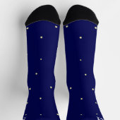Stars in Midnight Blue Sky Fanciful Monogramed Sokken (Top)