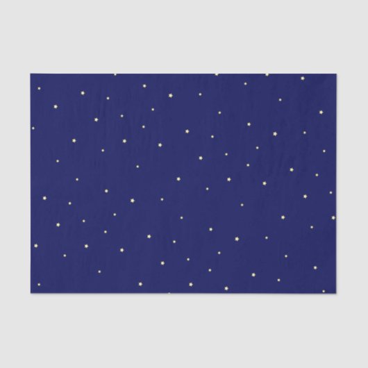 Stars in Midnight Blue Sky fantastisch Tissuepapier (Voorkant)