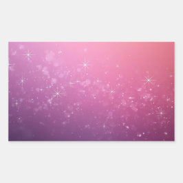 Stars In Pink Space Rechthoekige Sticker