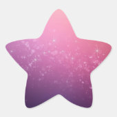 Stars In Pink Space Ster Sticker (Voorkant)