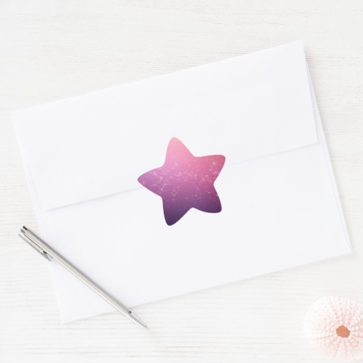 Stars In Pink Space Ster Sticker (Envelop)