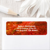 Stars in Tarantula Nebula Enhanced Oranje Adres Etiket (Insitu)