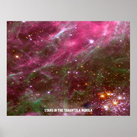 Stars in Tarantula Nebula Pink Hue Value Poster (Voorkant)