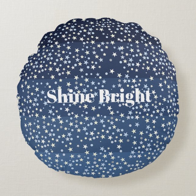 Stars in the Sky Rond Kussen (Voorkant)