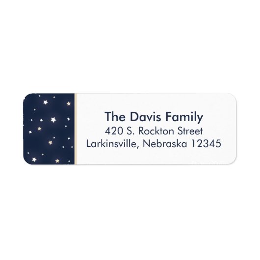 Stars label voor geboortedag (Voorkant)