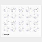 Stars & Lavender Clouds Baby shower Dank je Ronde Sticker (Vel)