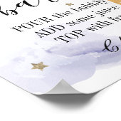 Stars & Lavender Clouds Baby shower Mam-osa Bar Poster (Hoek)