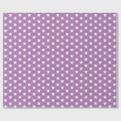 Stars Lavender lila en wit patroon modern geschenk Cadeaupapier (Vlak)