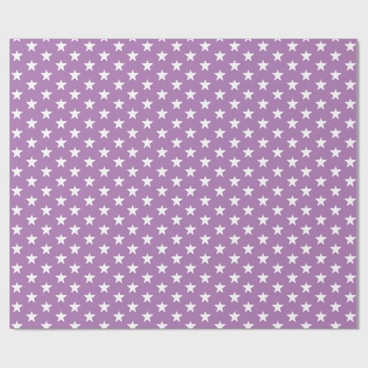 Stars Lavender lila en wit patroon modern geschenk Cadeaupapier (Vlak)