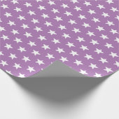 Stars Lavender lila en wit patroon modern geschenk Cadeaupapier (Hoek)