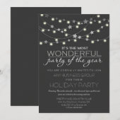 Stars + Lights Uitnodigingen voor zakelijke feestd (Voorkant / Achterkant)