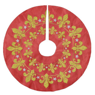 Stars & Lily Circle Gold Silver I + je rug. Kerstboom Rok