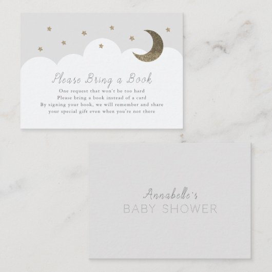 Stars, maan en wolken grijs alsjeblieft, breng een informatiekaartje (Voorkant / Achterkant)