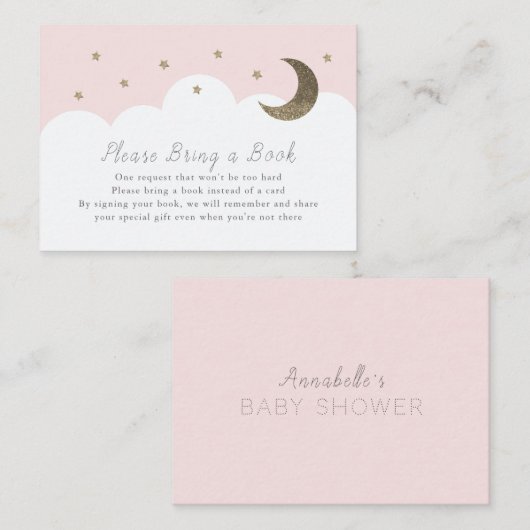 Stars, maan en wolken Roze alstublieft, neem een K Informatiekaartje (Voorkant / Achterkant)