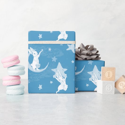 Stars met blauwe tassen cadeaupapier (Baby Shower)