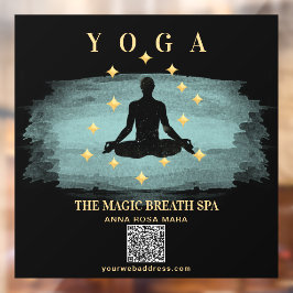 ** Stars Mindfulness Reiki Yoga Man Meditation Raamsticker