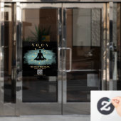 ** Stars Mindfulness Reiki Yoga Man Meditation Raamsticker (Kantoordeur)