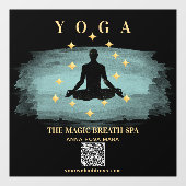 ** Stars Mindfulness Reiki Yoga Man Meditation Raamsticker (Vel)