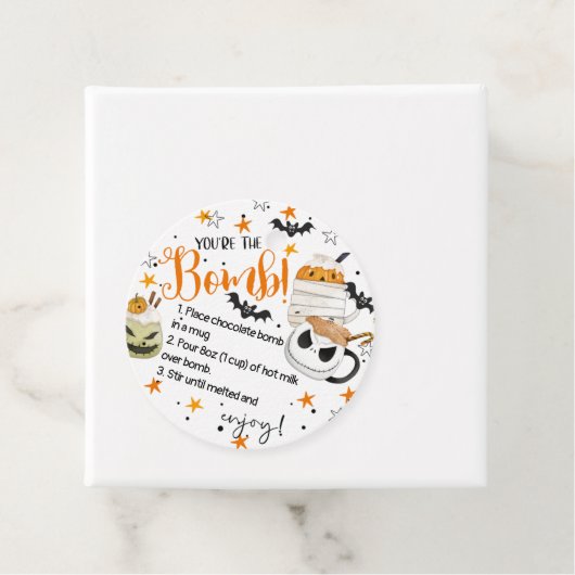 Stars Mok Halloween Hot Chocolade Bomb Bedankjes Labels (In situ)