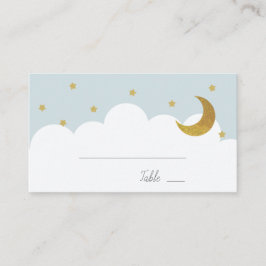 Stars & Moon Baby Blue Boy Plaatskaartje