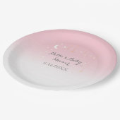 Stars Moon Baby shower Papieren Bordje (Gekanteld)