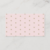 Stars & Moon Baby shower Roze Luier Raffle Ticket Informatiekaartje (Achterkant)