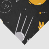 Stars Moon Buitenspace Rocket Birthday Tissuepapier (Detail)