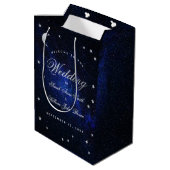 Stars & Moon Celestial Blue Night Weduwen Welkom Medium Cadeauzakje (Achterkant Gekanteld)