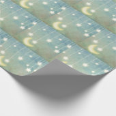 Stars Moon Celestial Shiny Ggloed Lights Cadeaupapier (Hoek)