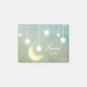 Stars Moon Celestial Shiny Ggloed Lights Post-it® Notes
