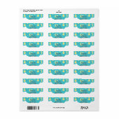 Stars Moon & Clouds Baby shower Adresetiketten Etiket (Full Sheet)