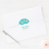 Stars Moon & Clouds Baby shower begunstigen Sticke Ronde Sticker (Envelop)