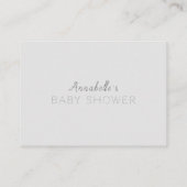 Stars Moon & Clouds Gray Baby shower Advice Kaarte Informatiekaartje (Achterkant)