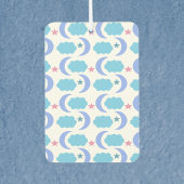 Stars Moon Clouds Pattern Blue Pink Purple Luchtverfrisser