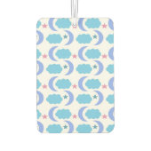 Stars Moon Clouds Pattern Blue Pink Purple Luchtverfrisser (Achterkant)