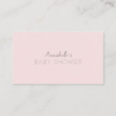 Stars Moon & Clouds Pink Diaper Raffle Ticket Encl Informatiekaartje (Achterkant)