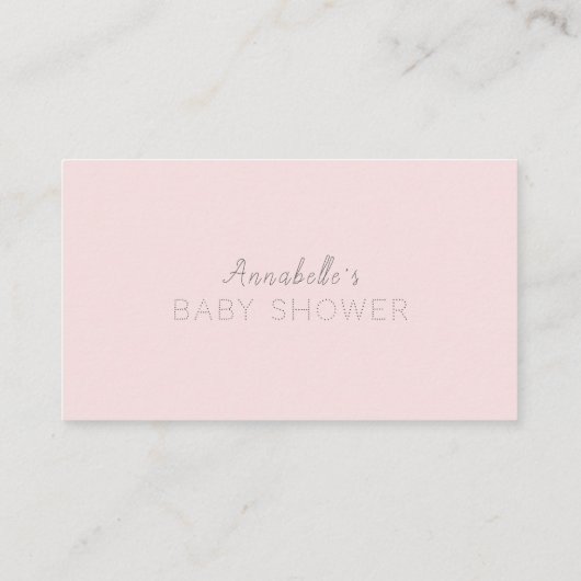 Stars Moon & Clouds Pink Diaper Raffle Ticket Encl Informatiekaartje (Achterkant)