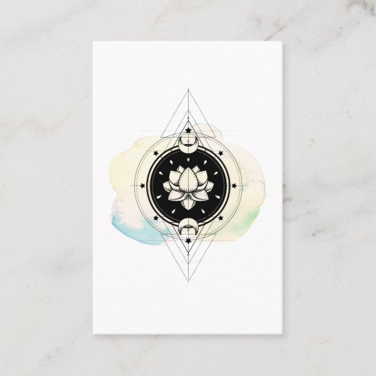 *~* Stars Moon Lotus Sacred Symbool to Nirvana Visitekaartje (Voorkant)