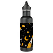 Stars Moon Night Sky Buitenspace Rocket Waterfles (Rechts)