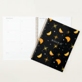 Stars & Moons Black Noir aangepaste tekstplanner Planner (Display)