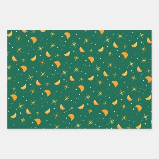 Stars & Moons Cadeaupapier - Design Set 2 (Voorkant)