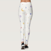 Stars Moons Stippen Naadloos Patroon Leggings (Achterkant)