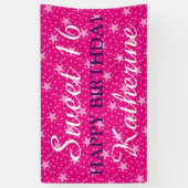 Stars naadloos wit, transparant patroon spandoek (Verticaal)