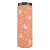 Stars naadloos wit, transparant patroon thermosbeker (Achterkant)