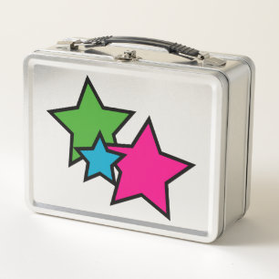 Stars Neon Color Blue Green Roze Black