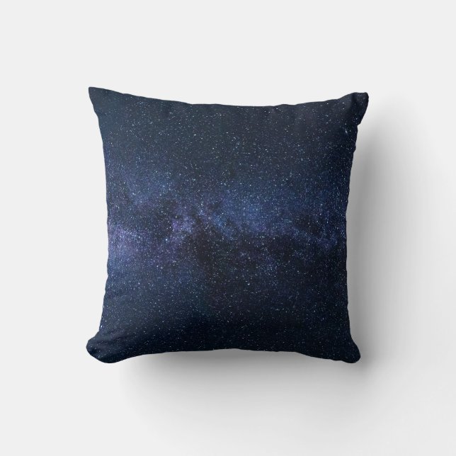 Stars Night Sky Midnight Blue & Black Milky Way Kussen (Voorkant)