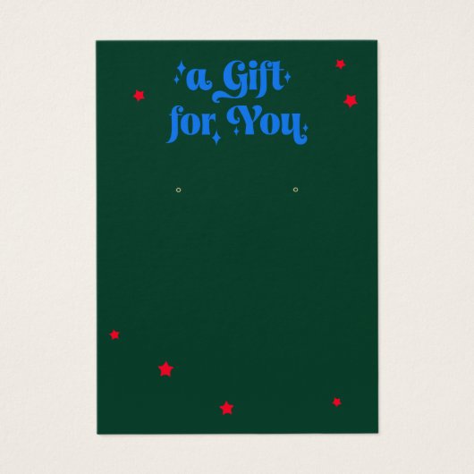 Stars of Christmas Earring Display Kaart (Voorkant)