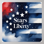 Stars of Liberty Poster uit de 4e Waterverf (Voorkant)